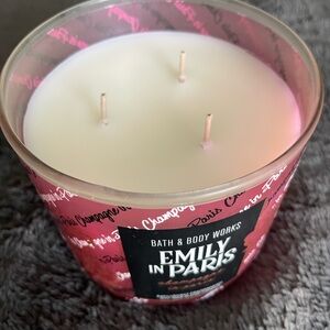 Bath & Body Works Pink and White 3-Wick Candle